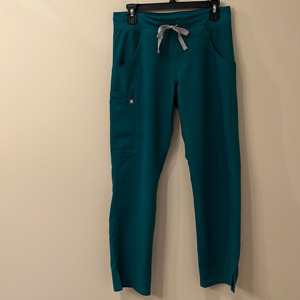 Figs Kade Uniform Cargo Scrub Pants Green Pockets Wai… Gem